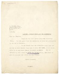 Image of typescript letter from The Hogarth Press to Curtis Brown Ltd (03/12/1931) page 1 of 1