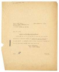 Image of typescript letter from The Hogarth Press to Lowe and Brydone Ltd (29/09/1939) page 1 of 1