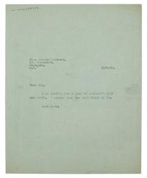 Image of typescript letter from the Hogarth Press to Beatrix Lehmann (20/04/1939)  page 1 of 1