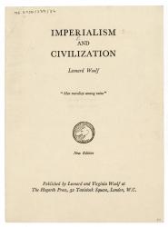 Image of title page proof of Imperialism and Civilization page 1 of 2