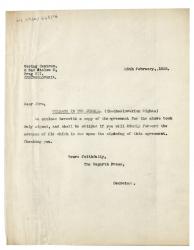 Image of typescript letter from the Hogarth Press to the Verlag Centrum (25/02/1932) page 1 of 1