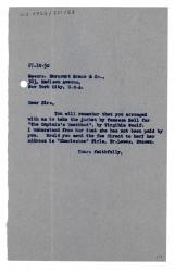 Image of typescript letter from The Hogarth Press to Harcourt Brace and Company Inc. (27/10/1950) page 1 of 1
