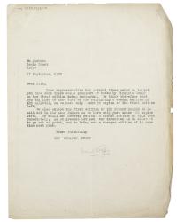 Image of typescript letter from Leonard Woolf to William Jackson (17/09/1925) page 1 of 1
