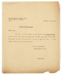 Image of typescript letter from The Hogarth Press to Elkin Matthews Ltd. (01/10/1934) page 1 of 1