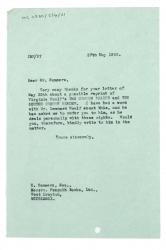 Image of typescript letter from Ian Parsons to H. Summers (27/05/1948) page 1 of 1