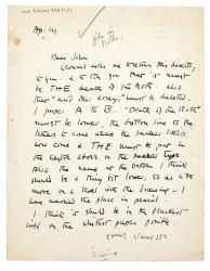 Image of handwritten letter  from Vanessa Bell to John Lehmann (14th April c 1942) page 1 of 1