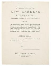 THIRD ENGLISH (LIMITED) EDITION of Kew Gardens, 1927