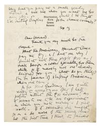 Image of handwritten letter from Vanessa Bell to Leonard Woolf (19/09/1927) page 1 of 2