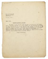 Image of typescript letter from Leonard Woolf to R. & R. Clark (17/05/1928) page 1 of 1