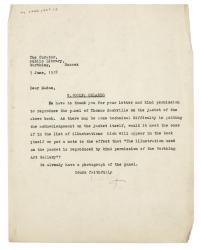 Image of typescript letter from Leonard Woolf to The Sussex Public Library (07/06/1928) page 1 of 1
