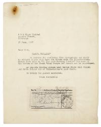 Image of typescript letter from Leonard Woolf to R. & R. Clark (28/06/1928) page 1 of 1
