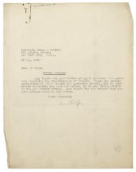 Image of typescript letter from Leonard Woolf to Harcourt Brace and Company Inc. (23/05/1930) page 1 of 1