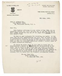 Image of typescript letter from George Bell & Sons to John Lehmann (06/06/1932) page 1 of 1
