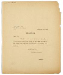 Image of typescript letter from The Hogarth Press to John Simon (07/12/1938) page 1 of 1