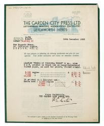 Image of typescript letter from the Garden City Press Ltd. to the Hogarth Press (15/12/1938) page1 of 2