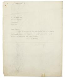 Image of typescript letter from Leonard Woolf to R. & R. Clark (19/11/1923) page 1 of 1