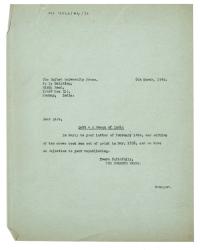 Image of typescript letter from The Hogarth Press to Oxford University Press (08/03/1940)  page 1 of 1