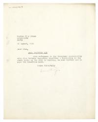 image of typescript letter from Leonard Woolf to The Garden City Press Ltd. (16/08/1930) page 1 of 1