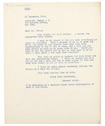 Image of typescript letter from Leonard Woolf to Donald Brace (25/12/1924) page 1 of 1 