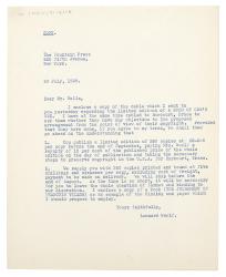 Image of typescript letter from Leonard Woolf to the Fountain Press (23/07/1929) page 1 of 1