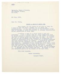 Image of typescript letter from Leonard Woolf to Donald Brace (23/07/1929) page 1 of 1