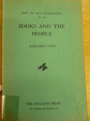 Image of dust jacket of 'Books and the People' (day to day pamphlets, no. 38) green cover