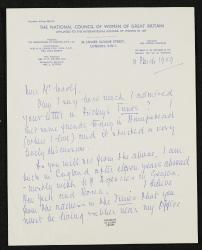 Letter from Norah Nicholls to Leonard Woolf (08/03/1959)