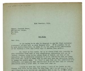 Image of typescript letter from The Hogarth Press to Harcourt, Brace and Company (21/12/1936) page 1 of 1